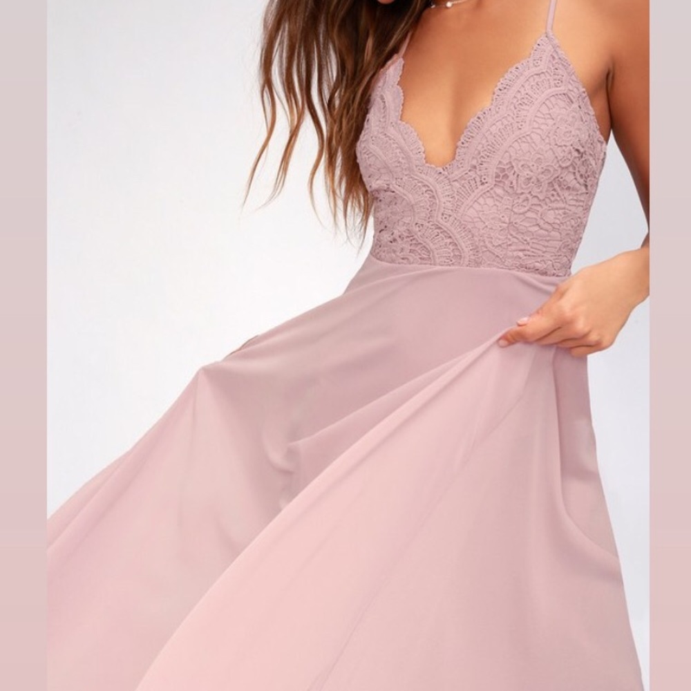 2 Maxi dress dusty lavender great for bridesmaid / wedding - Picture 3 of 3